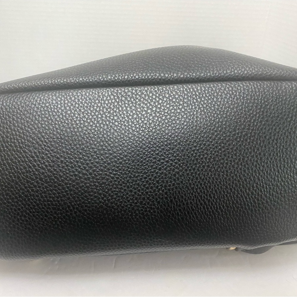 Marc New York Black Leather Backpack with Gold Accents - Picture 3 of 7